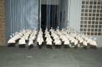 PANGRAM IV, 2008, wióry, trociny, folia, sznurek, 100 elementów