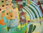 Widły w śniegu, olej na płótnie - oil on canvas, 220 cm/ 170 cm, 2008